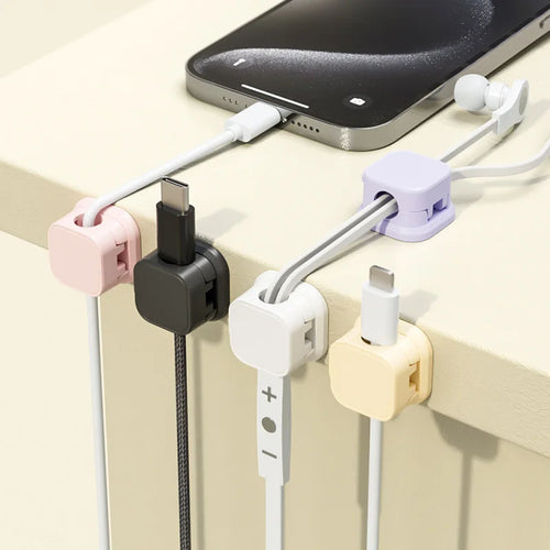 Plastic Desktop Cable Organizer Wall Mounted Rectangle Single Tier