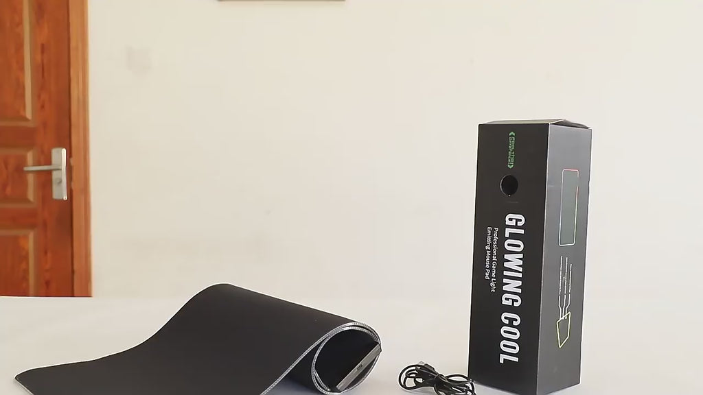 Extended RGB Gaming Mouse Pad with World Map Design 31.5x11.8 Inch Black